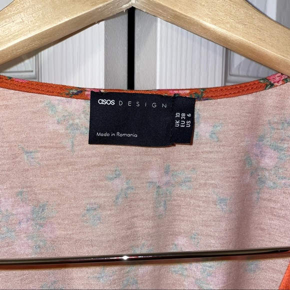 ASOS jumpsuit size 6 orange floral - Picture 11 of 11